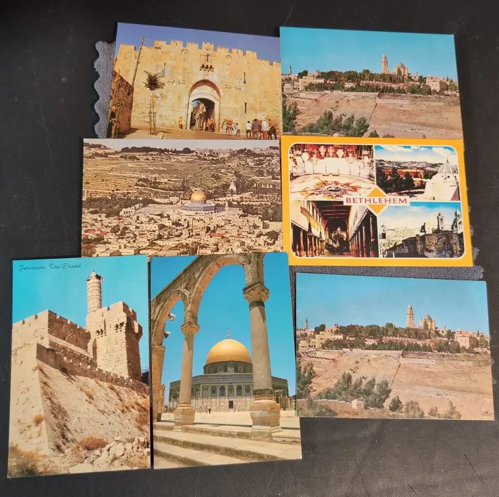 Vintage Jerusalem Postcard Lot Israel Holy Land Bethlehem